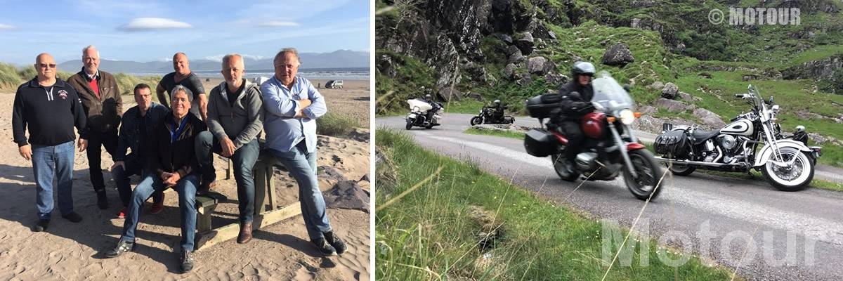 Männergruppe reist mit ihrem eigenen Motorrad nach Irland