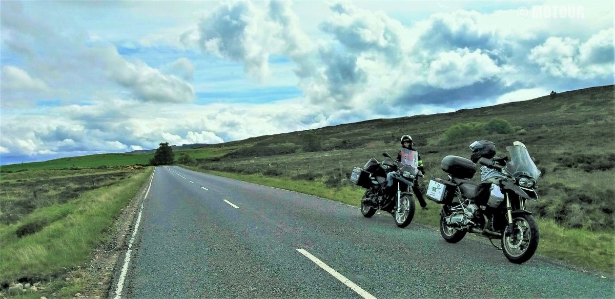 Motorradurlaub Motour nach Highlands Schottland, Teilnehmer mit Motorrädern